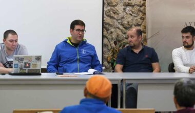 La directiva del Club Ciclista San Miguel durante la asamblea general de 2025.