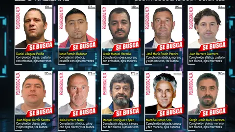Un asesino, conocidos narcos y violadores: La Policía pide ayuda para detener a 10 fugados