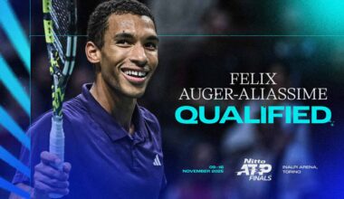Felix Auger-Aliassime competirá por segunda vez en las Nitto ATP Finals.