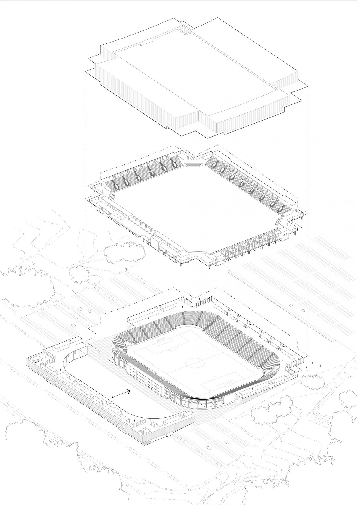 Renovación del estadio de la Universidad Católica en Santiago de Chile