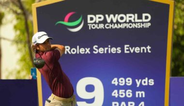 Ángel Ayora, durante la Final de Dubai en Jumeirah. (© Golffile