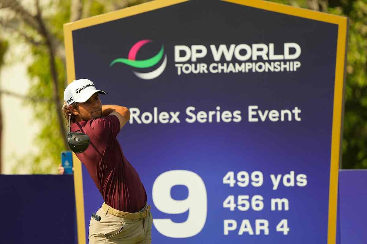 Ángel Ayora, durante la Final de Dubai en Jumeirah. (© Golffile