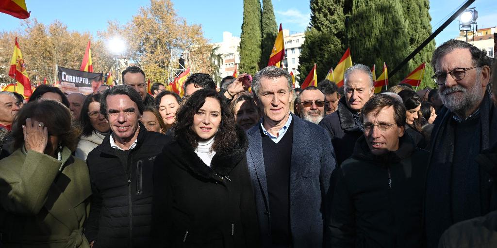 La manifestación del PP en Madrid contra el Gobierno de Pedro Sánchez, en imágenes
