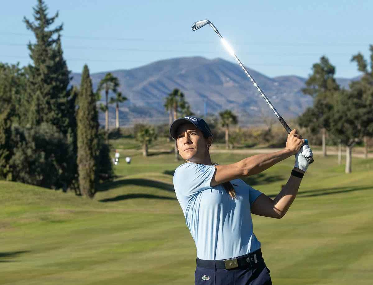 Azahara Muñoz, durante las rondas de prácticas del Open de España. © Tristan Jones