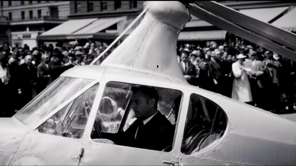 El documental narra los viajes de De la Cierva por Madrid, Sabadell, Londres, Salisbury y Filadelfia