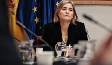 María Méndez en la comisión del Parlamento de Canarias.