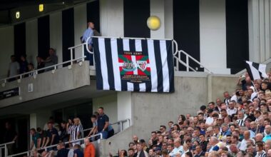 La razón por la que hay una ikurriña con un escudo del Athletic en Saint James Park