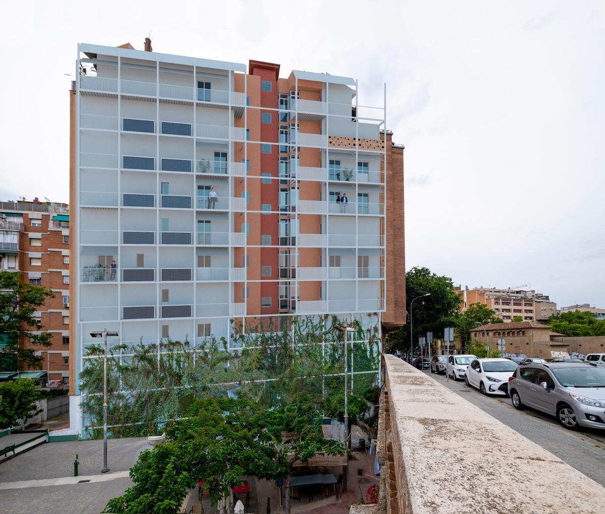 La pared medianera de la calle Espronceda, en una imagen virtual de su aspecto renovado.