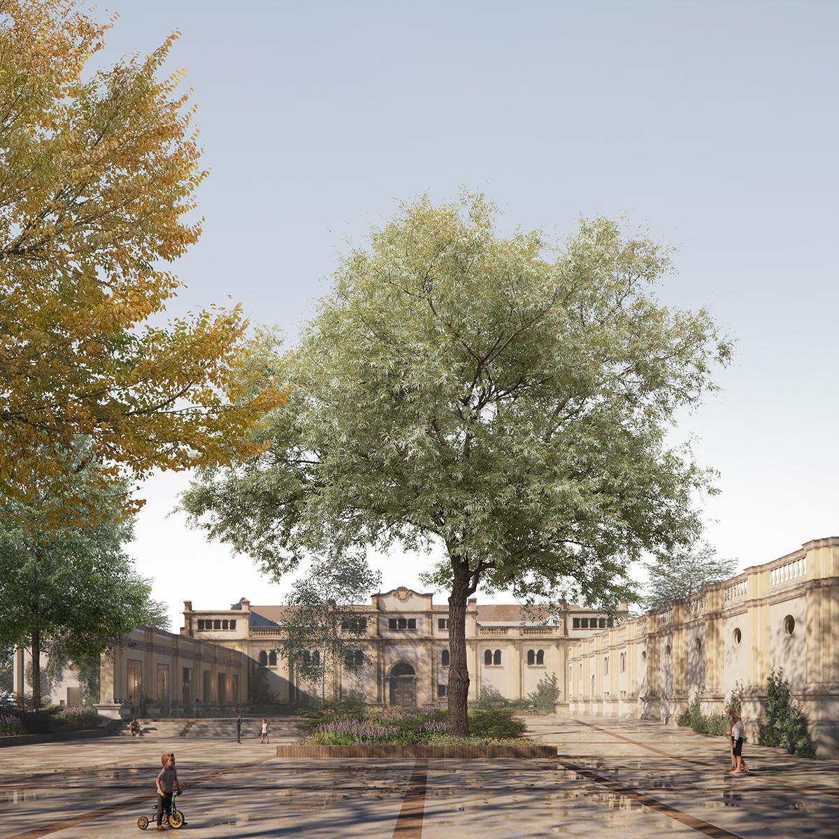 Reproducción de cómo quedará Es Sindicat tras su rehabilitación.