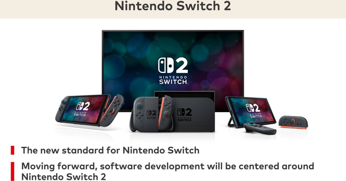 Nintendo centrará sus desarrollos de videojuegos en Switch 2 de ahora en adelante