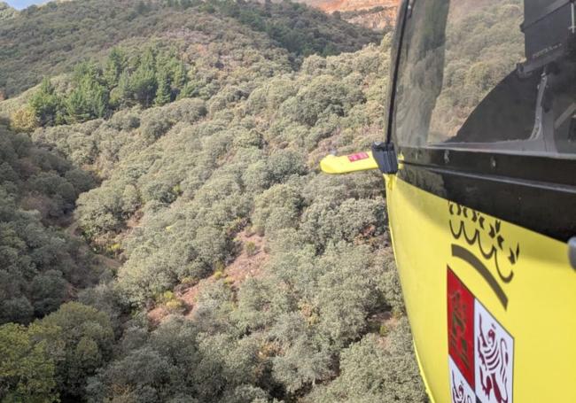 Rescate desde el helicóptero.