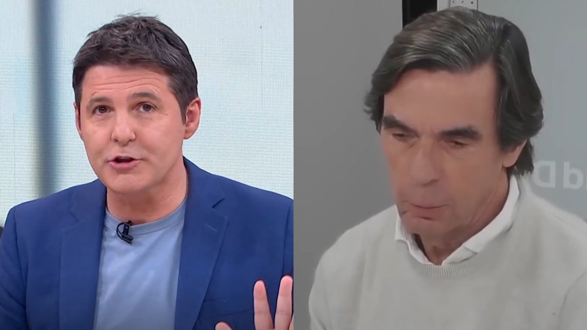 Jesús Cintora oye a Aznar negarse a condenar el franquismo y salta con esta atronadora palabra