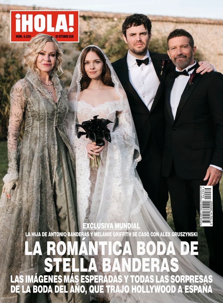 Stella Banderas el día de su boda