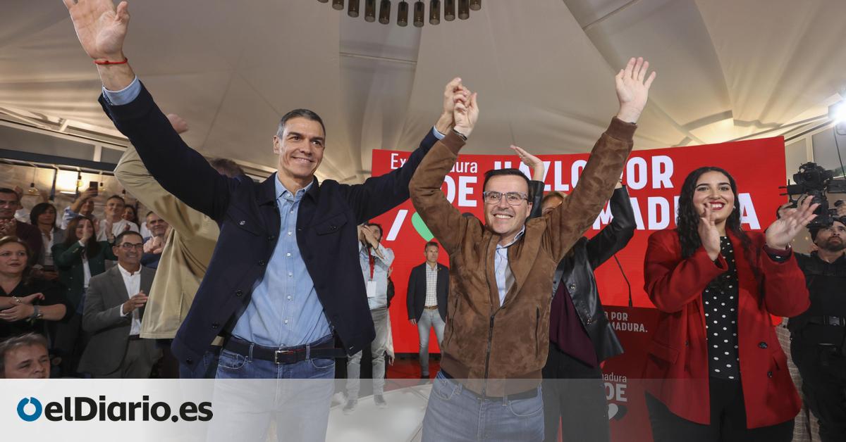 Sánchez obvia el juicio contra el candidato del PSOE y su hermano en la campaña de Extremadura