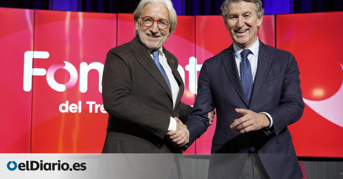 Feijóo pide a la patronal catalana que convenza a Junts y ERC para apoyar una moción de censura contra Sánchez