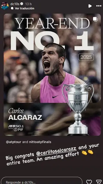 Darren Cahill felicita a Alcaraz y su equipo por el número 1
