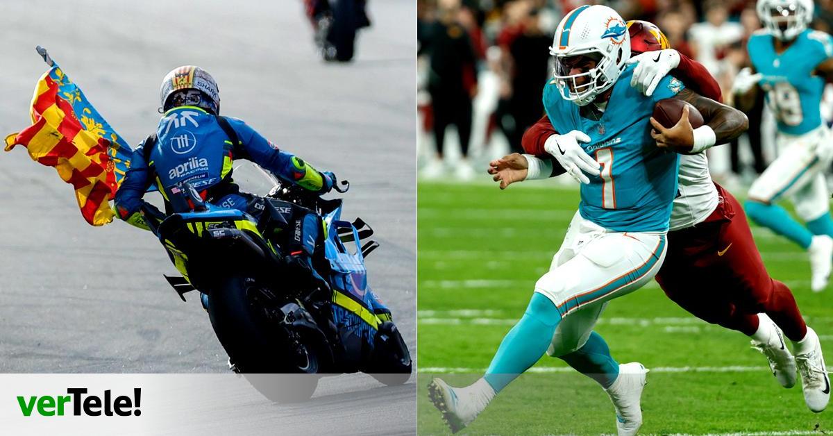 El final de MotoGP (12%) y el partido de la NFL (7.9%) cumplen en audiencias, pero notan sus respectivos hándicaps