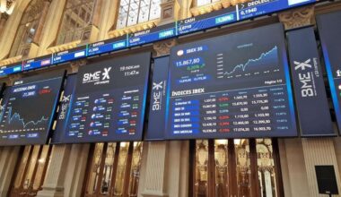 El Ibex 35 rebota por primera vez en una semana camino al borde de los 15.900, gracias a Arcelor e IAG