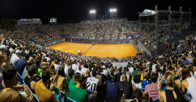 El court central del Río Open, el único ATP 500 de la gira sudamericana 