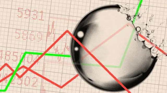 Ilustración de una burbuja estallando