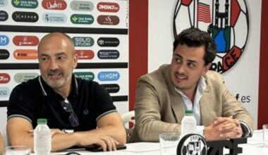 Juan Sabas, entrenador, y Javier Páez Ramírez, presidente del Zamora CF.