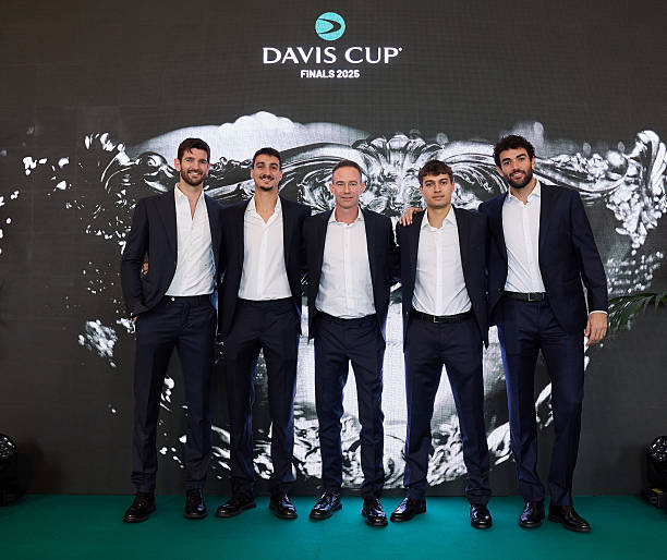 Equipo italiano Finales Copa Davis 2025. Foto: gettyimages