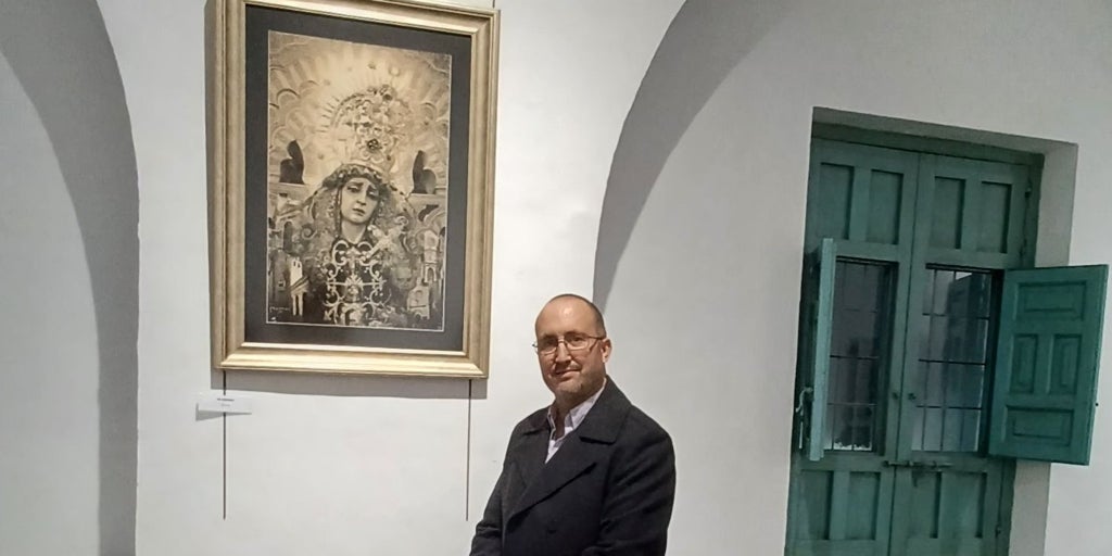 La pintura a la aguja de José Manuel Ayllón en la que laten las devociones, reunida en una exposición en Córdoba