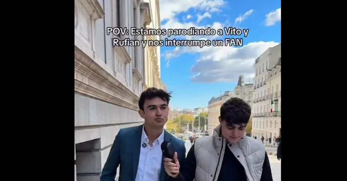 Dos tiktokers se graban imitando a Rufián y Vito Quiles y aparece... "un fan": "Lo hacéis muy bien"