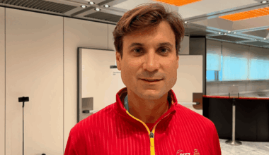 David Ferrer, entrevistado por Carlos Navarro en Bolonia. Fuente: Puntodebreak