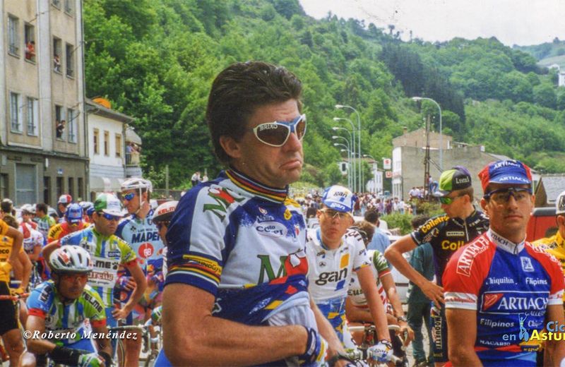 Foto de Gianni Bugno en su época de ciclista profesional