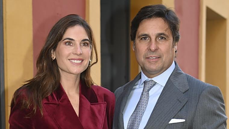 Lourdes Montes y Fran Rivera, antes del bautizo.