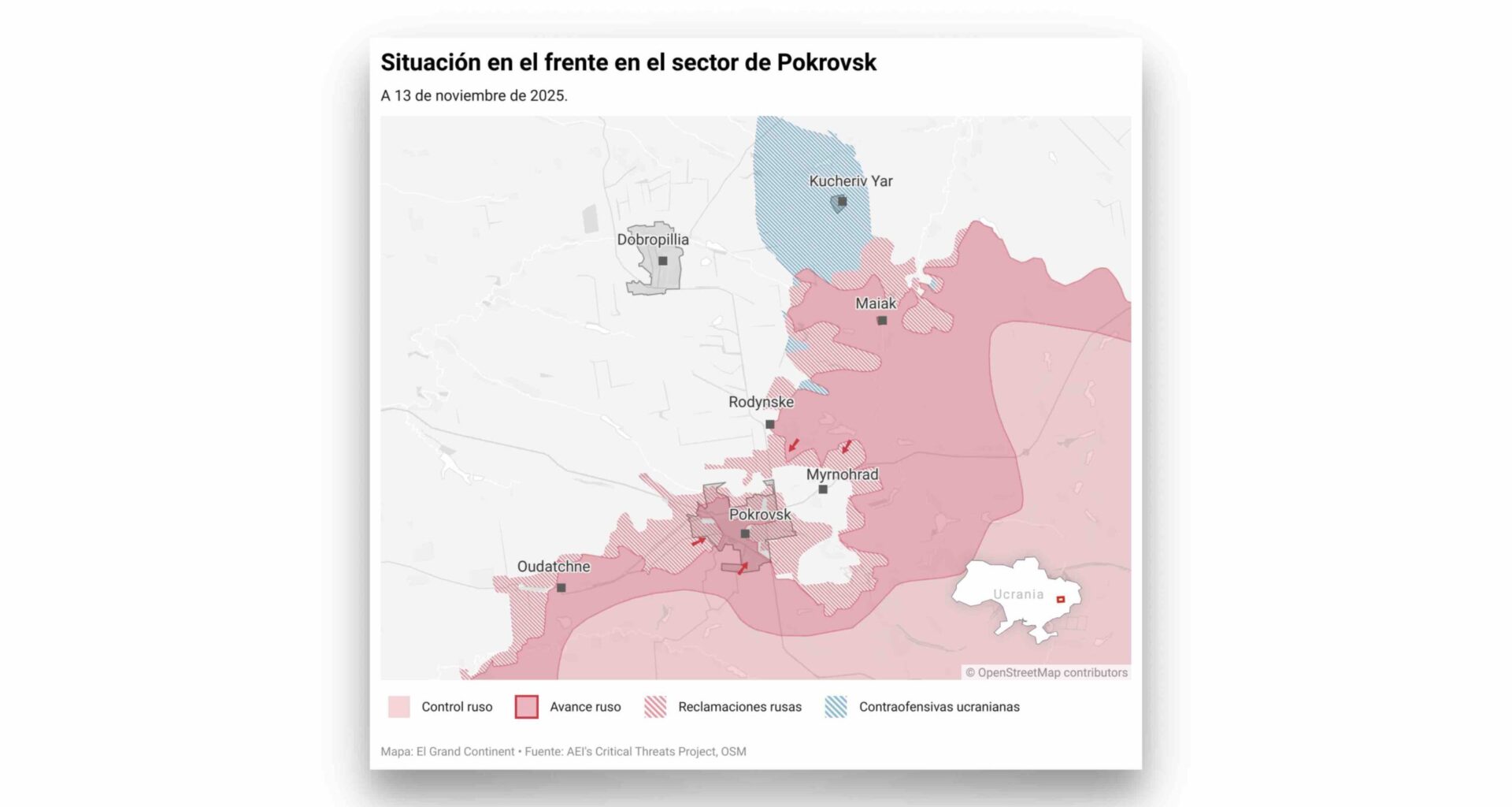 El ejército ruso afirma controlar más del 90% de Pokrovsk