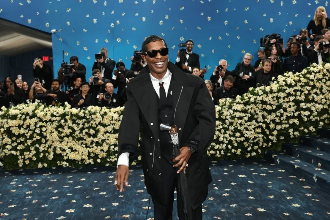 A$AP Rocky en la Met Gala de 2025, que tuvo la temática 