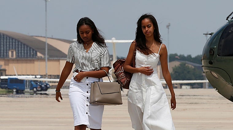 Una imagen de las hermanas Obama en 2016