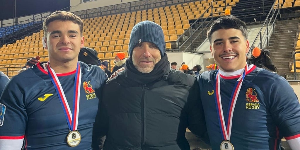 Los 'científicos' Ignacio Moreno y Marcos López, campeones de Europa de rugby M18 con la selección española