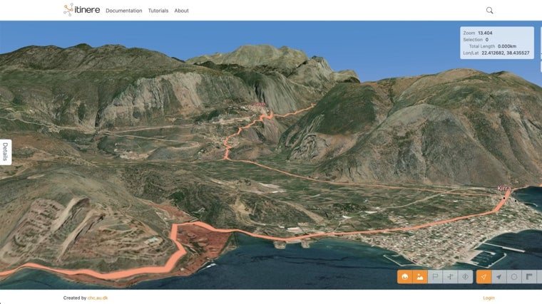 Las carreteras romanas a través de los pasos de montaña que conducen a Delfos, en la antigua Grecia