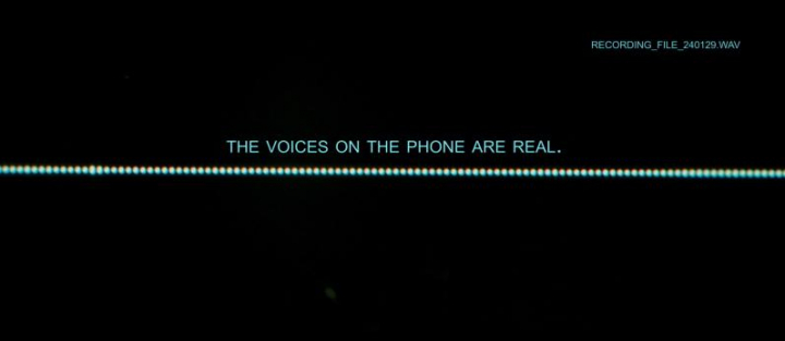 Imagen de la grabación de audio de una llamada