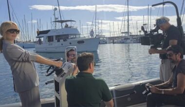 La presentadora Patricia Conde visita Lanzarote para rodar en la isla