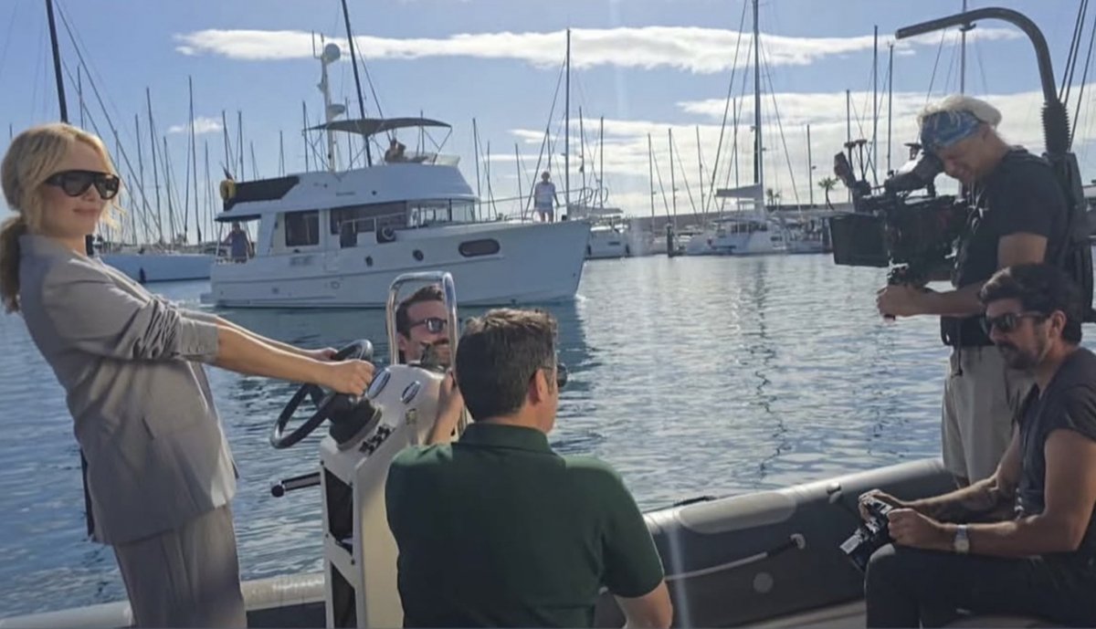 La presentadora Patricia Conde visita Lanzarote para rodar en la isla