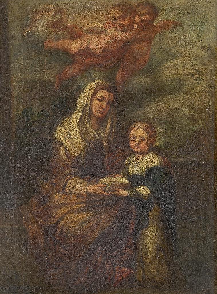 Boceto de 'Santa Ana dando una lección a la Virgen', de Murillo, cedido por diez años al Prado, de donde fue robado en el XIX