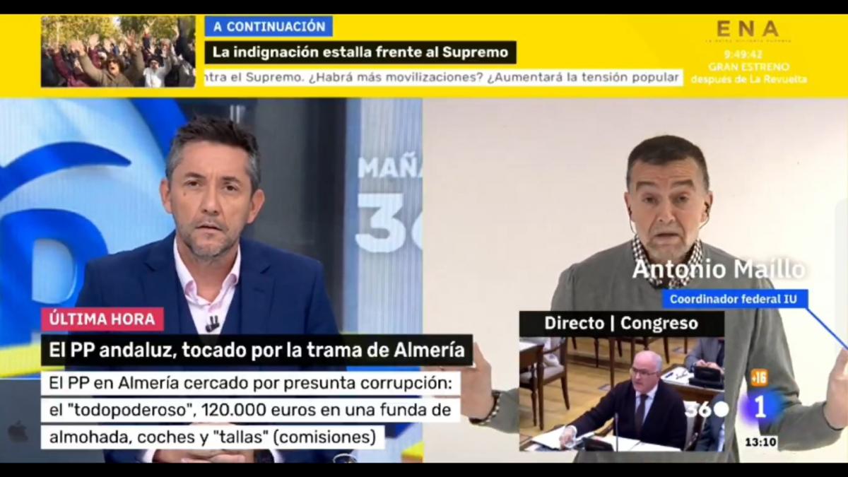 Encontronazo entre Javier Ruiz y Antonio Maíllo en TVE: 'Me ha insultado'