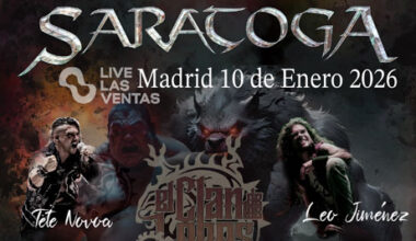 SARATOGA anuncia que el 10 de enero tocará en Live Las Ventas. Leo Jiménez se suma a la cita. Será el último concierto con Jero.