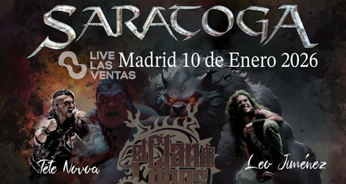 SARATOGA anuncia que el 10 de enero tocará en Live Las Ventas. Leo Jiménez se suma a la cita. Será el último concierto con Jero.