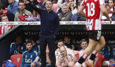 El lamento de Luis Carrión contra el VAR por el gol anulado al Oviedo por fuera de juego: «Por un talón...»