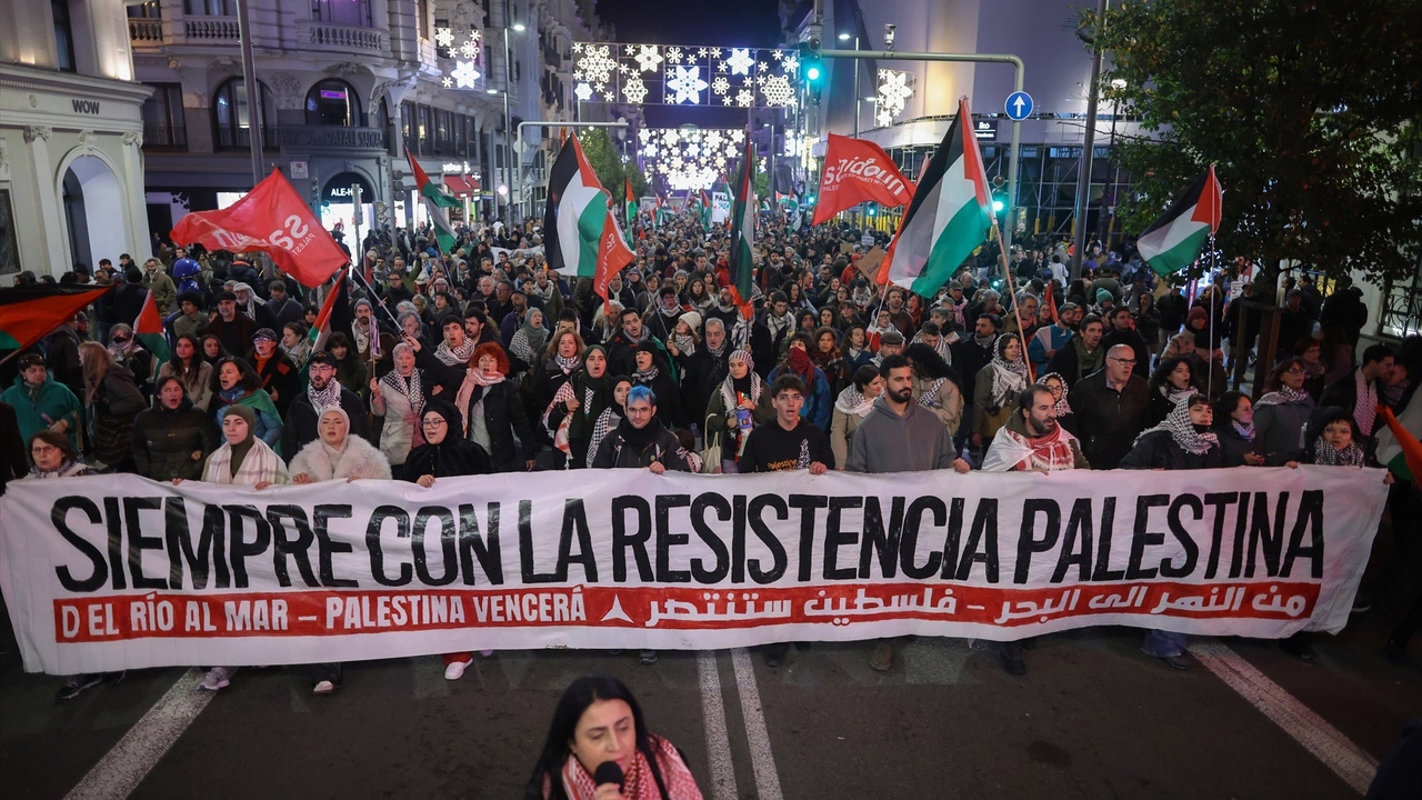 Varias protestas denuncian en ciudades españolas que sigue el genocidio contra el pueblo palestino