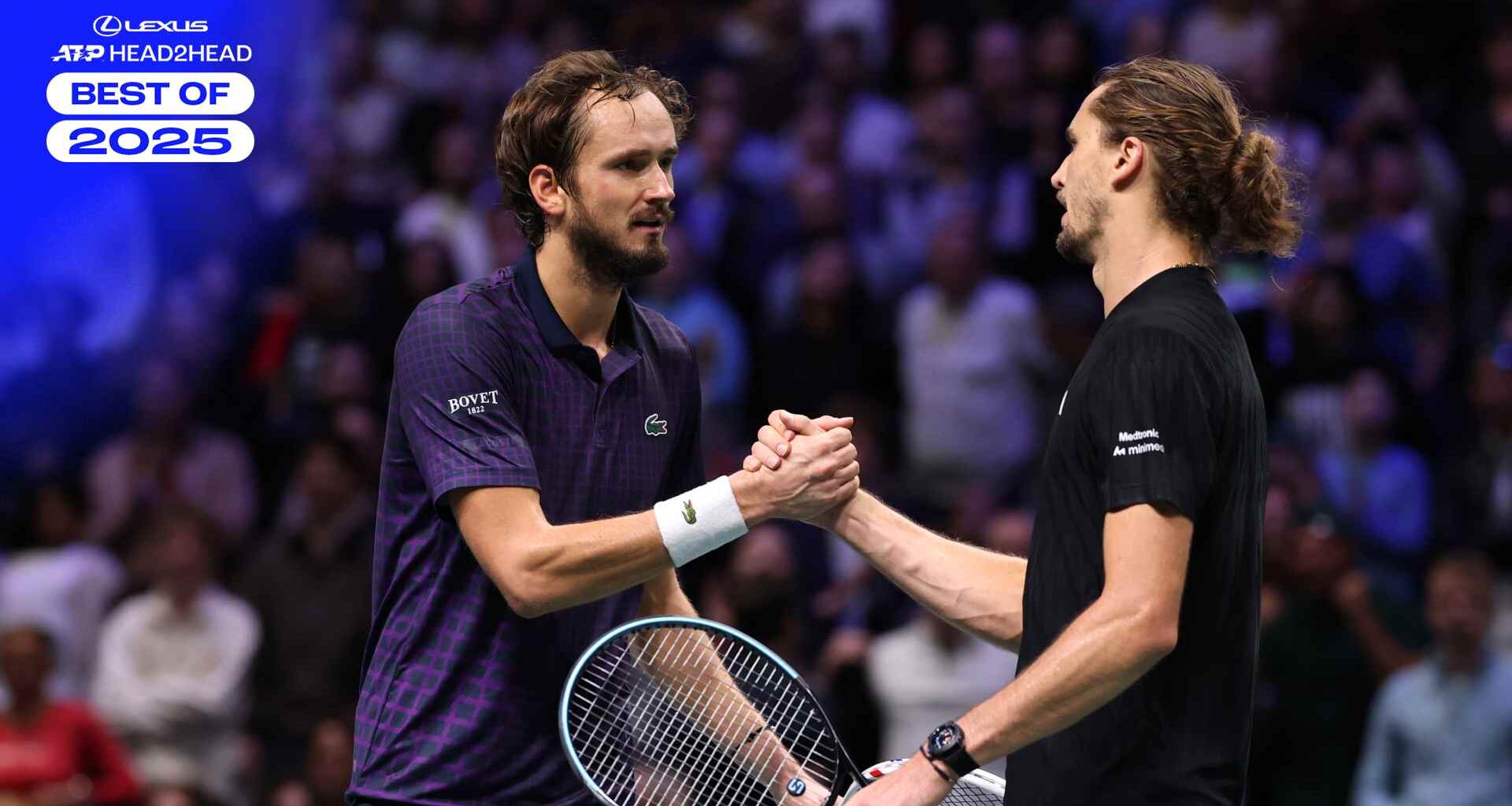 Daniil Medvedev domina la rivalidad Lexus ATP Head2Head ante Alexander Zverev por 14-8.