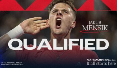 Jakub Mensik competirá en las Next Gen ATP Finals presented by PIF 2025 del 17 al 21 de diciembre.