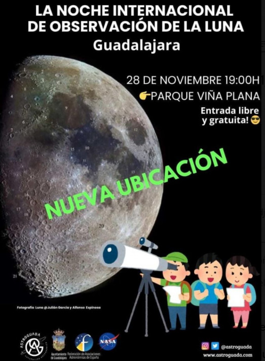 La Noche Internacional de Observación de la Luna se celebra en Guadalajara este viernes en el Parque Viña Plana