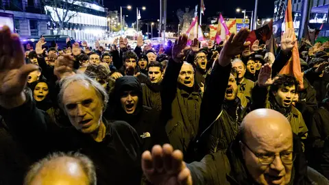 Óscar López exige a Feijóo y al TSJM condenar las amenazas de muerte a Pedro Sánchez en la marcha de Falange