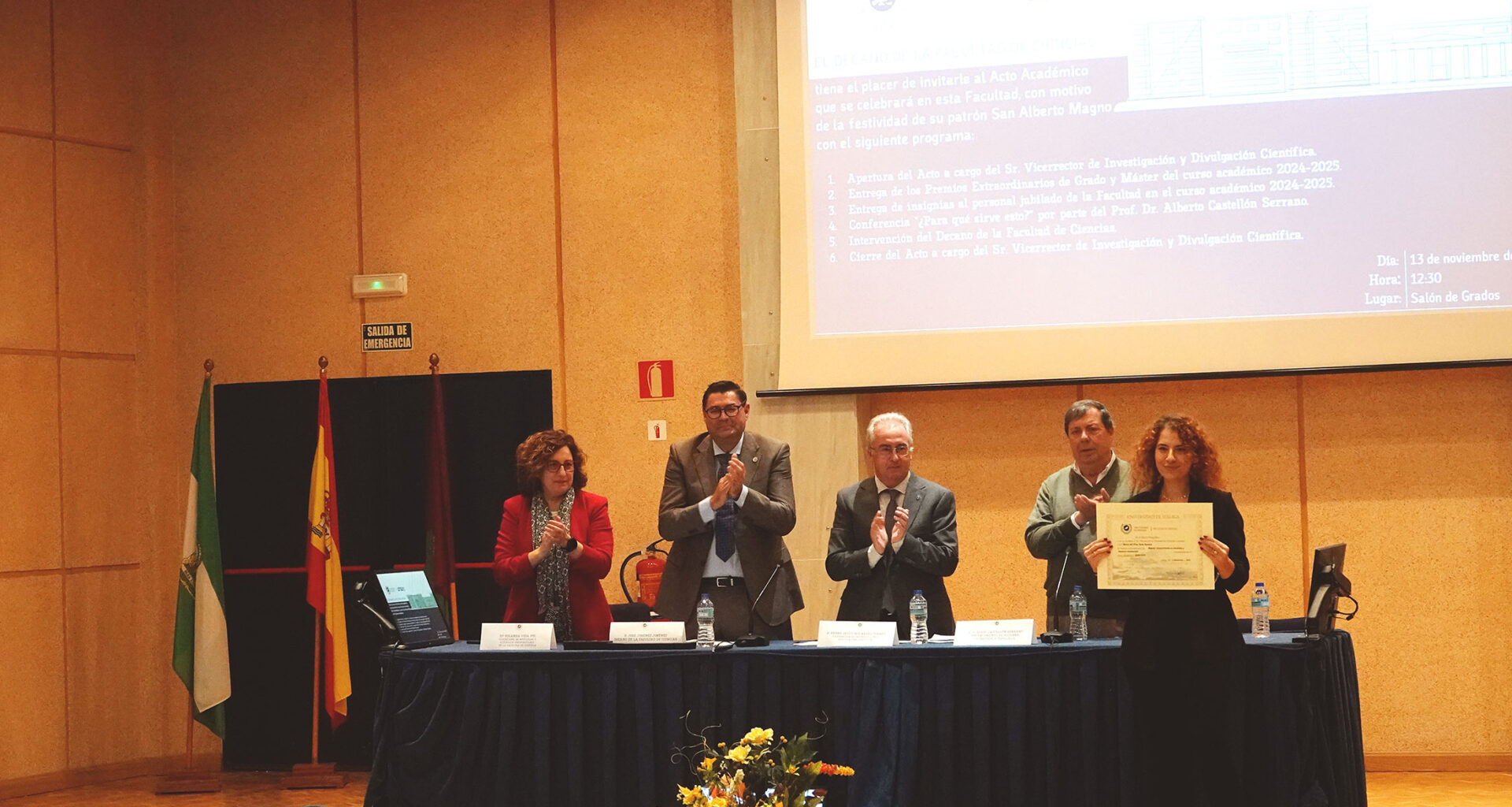 Ciencias celebra su Patrón con la entrega de distinciones a los mejores expedientes de grado y máster